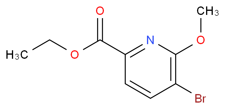 ethyl 5-bromo-6-methoxypyridine-2-carboxylate_分子结构_CAS_1214337-82-2