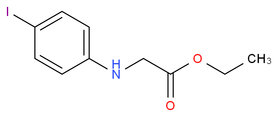 ethyl 2-[(4-iodophenyl)amino]acetate_分子结构_CAS_14108-76-0