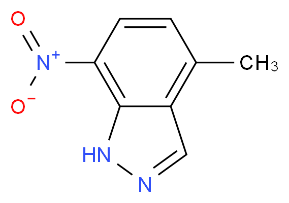 4-Methyl-7-nitro-1H-indazole_分子结构_CAS_104103-06-2)