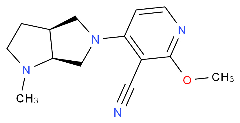 2-methoxy-4-[(3aS,6aS)-1-methylhexahydropyrrolo[3,4-b]pyrrol-5(1H)-yl]nicotinonitrile_分子结构_CAS_)