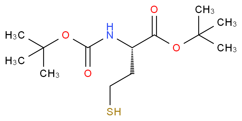 tert-butyl (2S)-2-{[(tert-butoxy)carbonyl]amino}-4-sulfanylbutanoate_分子结构_CAS_630108-94-0