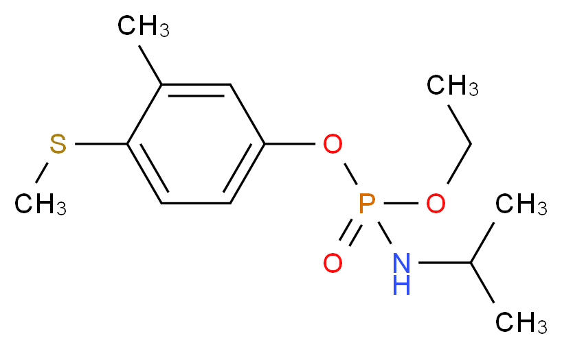 {ethoxy[3-methyl-4-(methylsulfanyl)phenoxy]phosphoryl}(propan-2-yl)amine_分子结构_CAS_22224-92-6