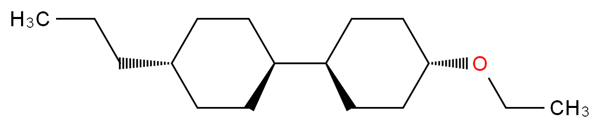 (1r,4s)-1-propyl-4-[(1r,4r)-4-ethoxycyclohexyl]cyclohexane_分子结构_CAS_95756-62-0