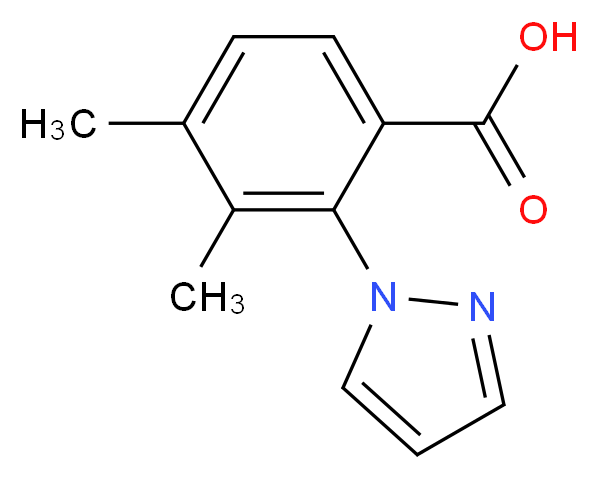 3,4-Dimethyl-2-(1H-pyrazol-1-yl)benzoic acid_分子结构_CAS_)