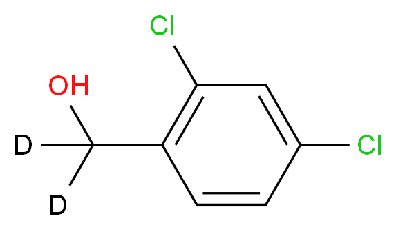 (2,4-dichlorophenyl)(<sup>2</sup>H<sub>2</sub>)methanol_分子结构_CAS_883001-15-8