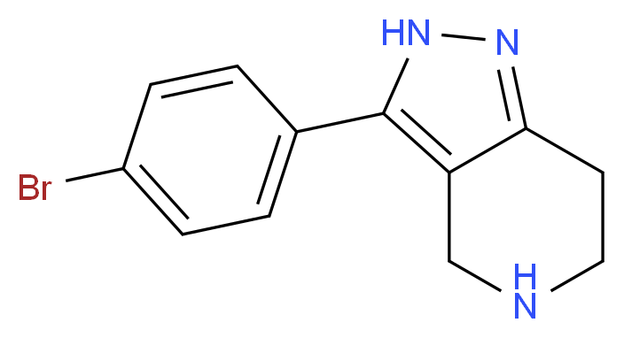 3-(4-bromophenyl)-2H,4H,5H,6H,7H-pyrazolo[4,3-c]pyridine_分子结构_CAS_916423-56-8