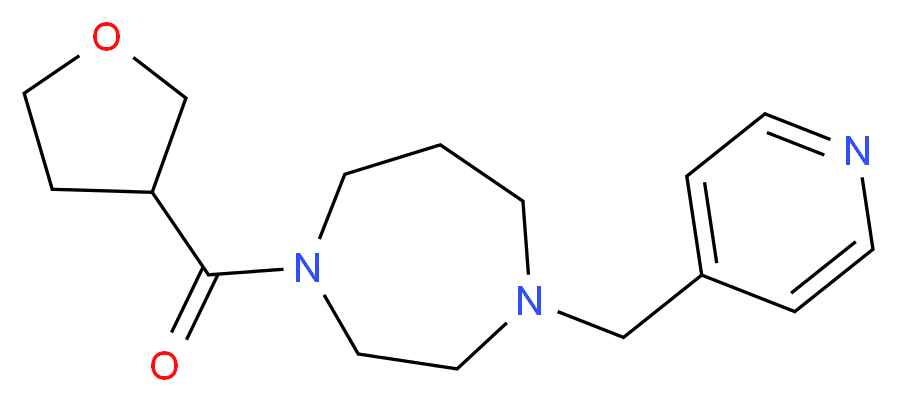 1-(4-pyridinylmethyl)-4-(tetrahydro-3-furanylcarbonyl)-1,4-diazepane_分子结构_CAS_)
