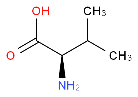 (2R)-2-amino-3-methylbutanoic acid_分子结构_CAS_640-68-6