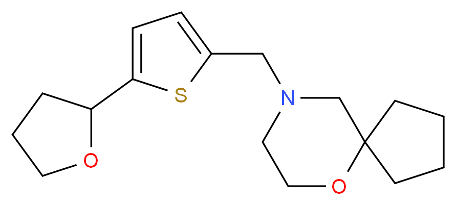 9-{[5-(tetrahydrofuran-2-yl)-2-thienyl]methyl}-6-oxa-9-azaspiro[4.5]decane_分子结构_CAS_)
