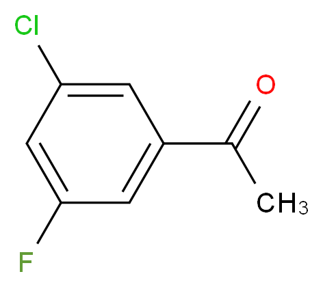 3'-氯-5'-氟苯乙酮_分子结构_CAS_842140-52-7)
