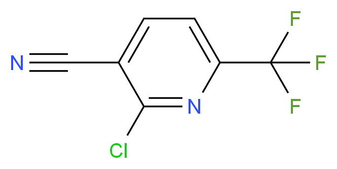 2-chloro-6-(trifluoromethyl)pyridine-3-carbonitrile_分子结构_CAS_386704-06-9