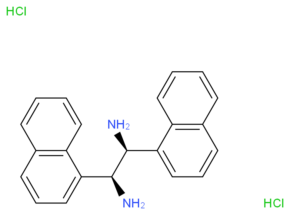 (1S,2S)-1,2-二-1-萘基-乙二胺二盐酸盐_分子结构_CAS_1052707-27-3)