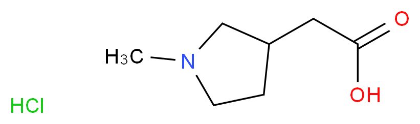 2-(1-methylpyrrolidin-3-yl)acetic acid hydrochloride_分子结构_CAS_1071634-26-8