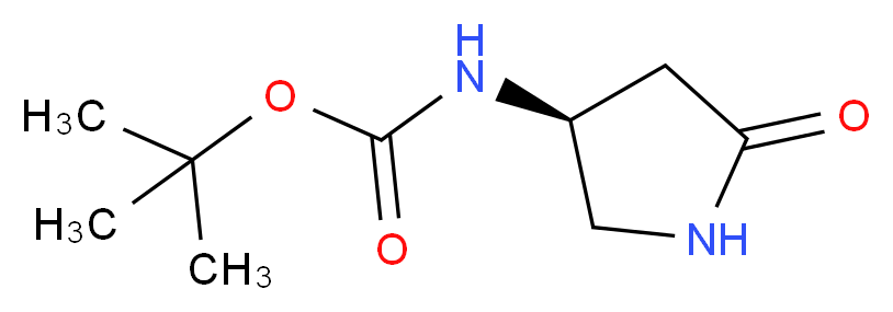 tert-butyl N-[(3S)-5-oxopyrrolidin-3-yl]carbamate_分子结构_CAS_672883-23-7