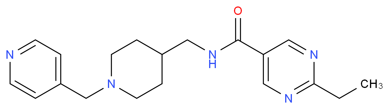 2-ethyl-N-{[1-(pyridin-4-ylmethyl)piperidin-4-yl]methyl}pyrimidine-5-carboxamide_分子结构_CAS_)