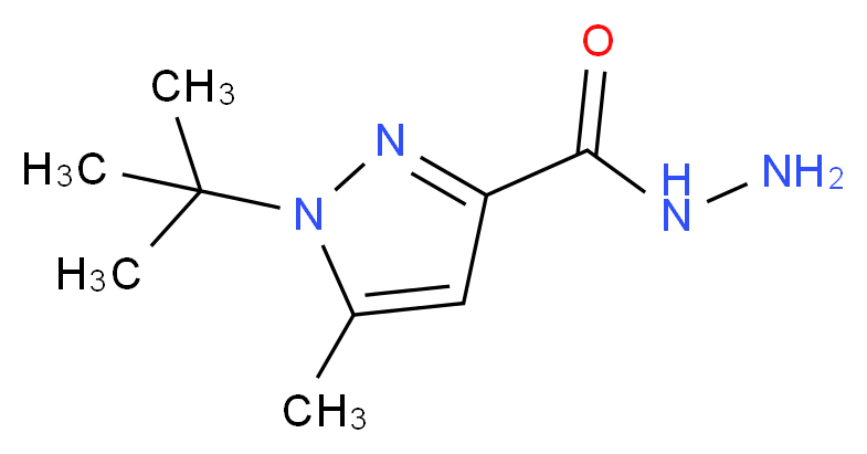 1-tert-Butyl-5-methyl-1H-pyrazole-3-carbohydrazide 97%_分子结构_CAS_)