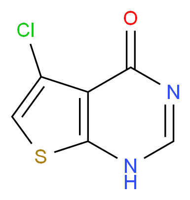 5-chloro-1H,4H-thieno[2,3-d]pyrimidin-4-one_分子结构_CAS_137240-12-1