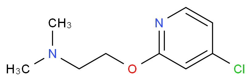 2-((4-Chloropyridin-2-yl)oxy)-N,N-diMethylethanaMine_分子结构_CAS_1346708-18-6)