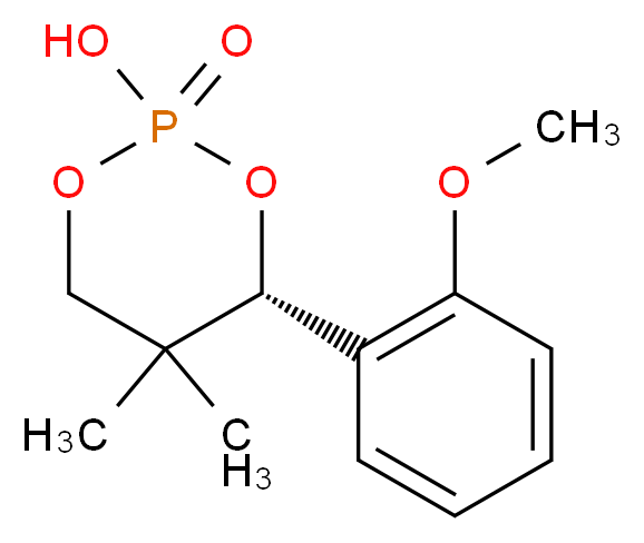 (4S)-(-)-5,5-Dimethyl-2-hydroxy-4-(2-methoxyphenyl)-1,3,2-dioxaphosphinane 2-oxide_分子结构_CAS_98674-83-0)