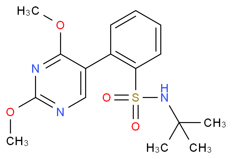 N-(tert-butyl)-2-(2,4-dimethoxypyrimidin-5-yl)benzenesulfonamide_分子结构_CAS_)