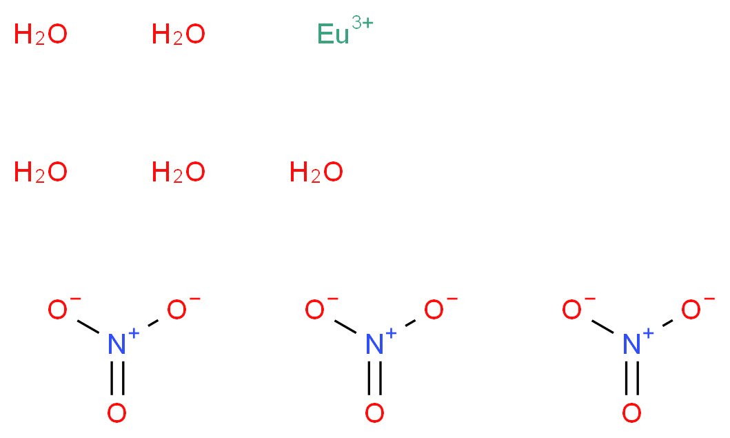 europium(3+) ion pentahydrate trinitrate_分子结构_CAS_100587-95-9