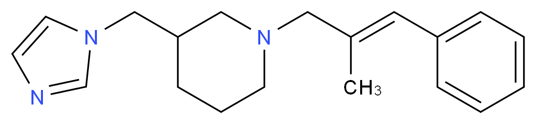 3-(1H-imidazol-1-ylmethyl)-1-[(2E)-2-methyl-3-phenylprop-2-en-1-yl]piperidine_分子结构_CAS_)