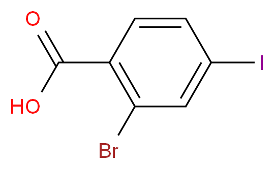 2-bromo-4-iodobenzoic acid_分子结构_CAS_28547-29-7