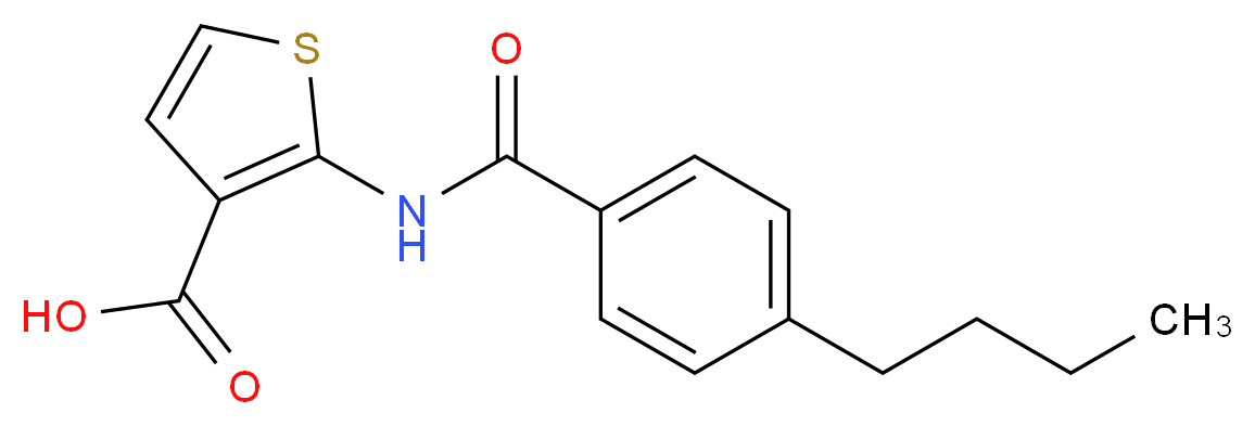 2-[(4-butylbenzene)amido]thiophene-3-carboxylic acid_分子结构_CAS_)