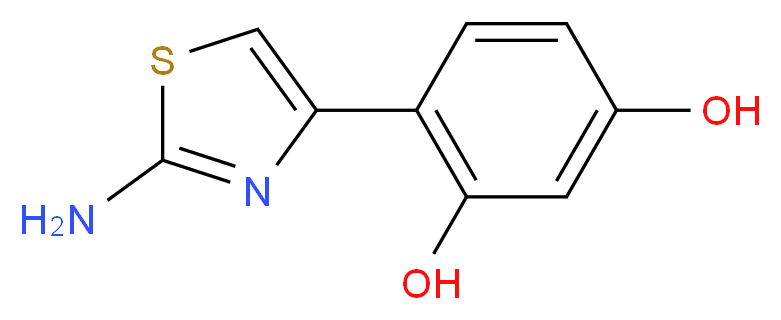 4-(2-Amino-1,3-thiazol-4-yl)benzene-1,3-diol_分子结构_CAS_90850-44-5)