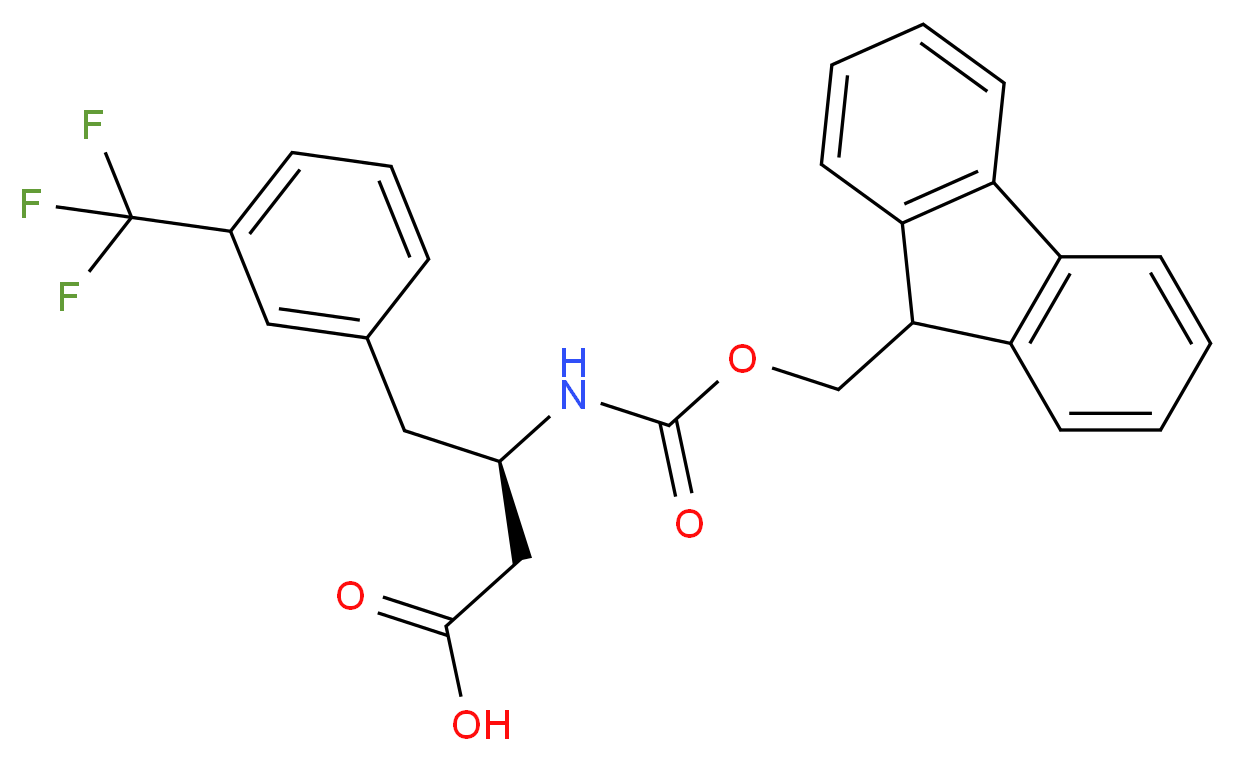 Fmoc-(R)-3-amino-4-(3-trifluoromethylphenyl)-butyric acid_分子结构_CAS_269726-75-2)