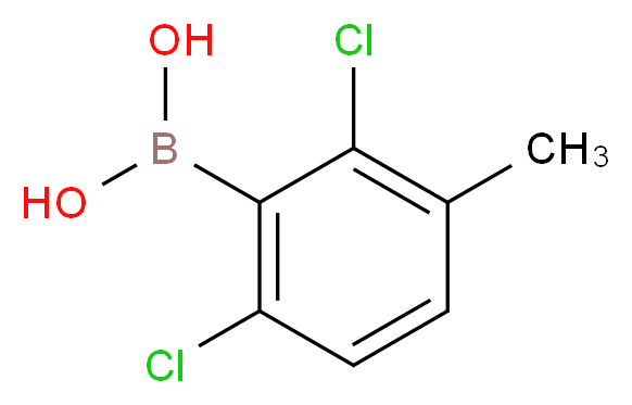 2,6-Dichloro-3-methylphenylboronic acid_分子结构_CAS_851756-54-2)