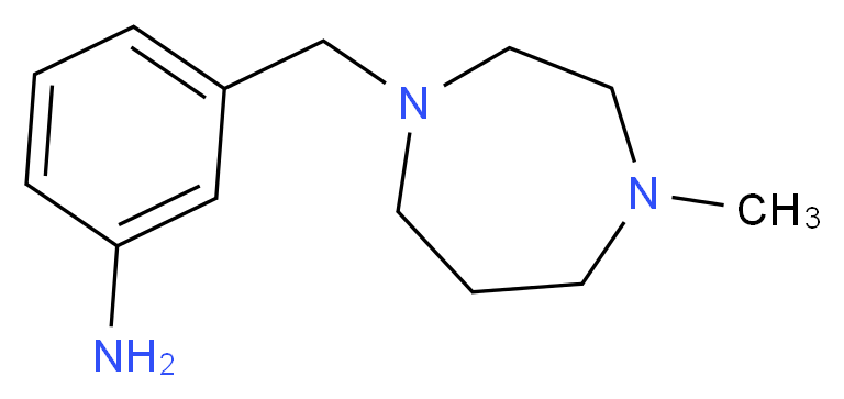 3-[(4-methyl-1,4-diazepan-1-yl)methyl]aniline_分子结构_CAS_915707-49-2