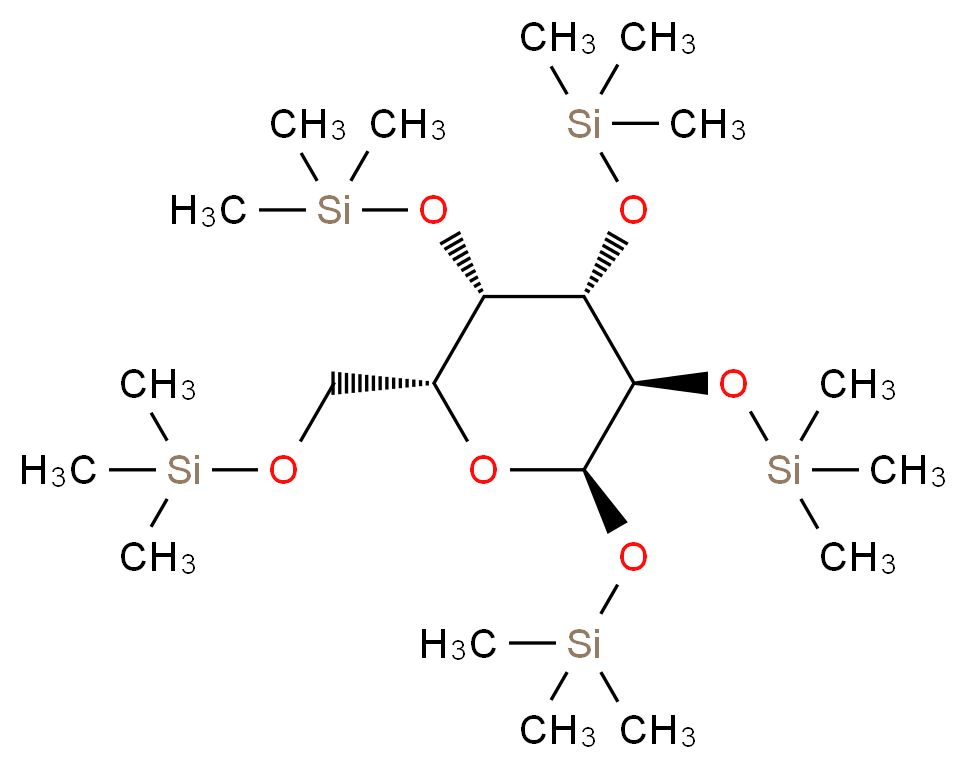 trimethyl({[(2R,3S,4S,5R,6R)-3,4,5,6-tetrakis[(trimethylsilyl)oxy]oxan-2-yl]methoxy})silane_分子结构_CAS_32166-80-6