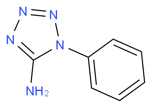 1-phenyl-1H-1,2,3,4-tetrazol-5-amine_分子结构_CAS_5467-78-7