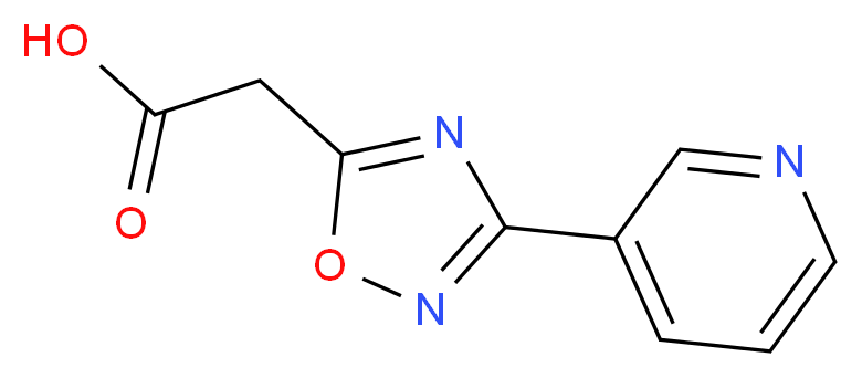 2-[3-(3-Pyridinyl)-1,2,4-oxadiazol-5-yl]-acetic acid_分子结构_CAS_)