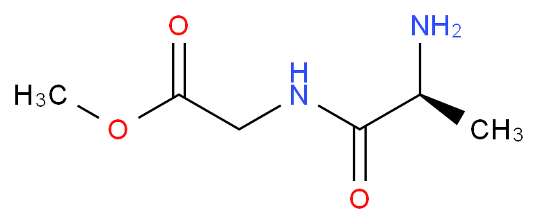 methyl 2-[(2S)-2-aminopropanamido]acetate_分子结构_CAS_51513-59-8