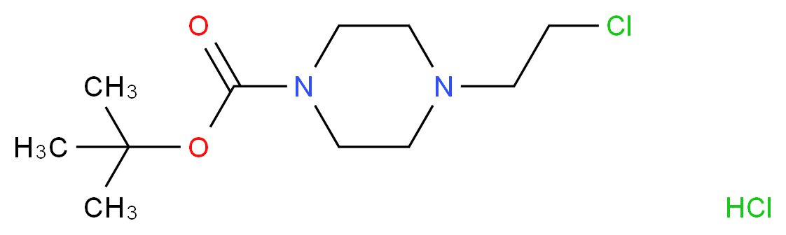 4-(2-Chloroethyl)piperazine hydrochloride, N1-BOC protected_分子结构_CAS_)