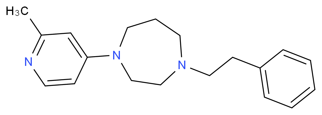 1-(2-methylpyridin-4-yl)-4-(2-phenylethyl)-1,4-diazepane_分子结构_CAS_)