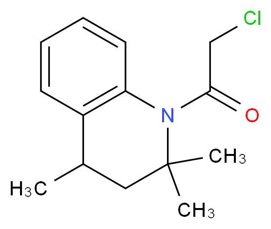 2-Chloro-1-(2,2,4-trimethyl-3,4-dihydro-2H-quinolin-1-yl)-ethanone_分子结构_CAS_14036-98-7)