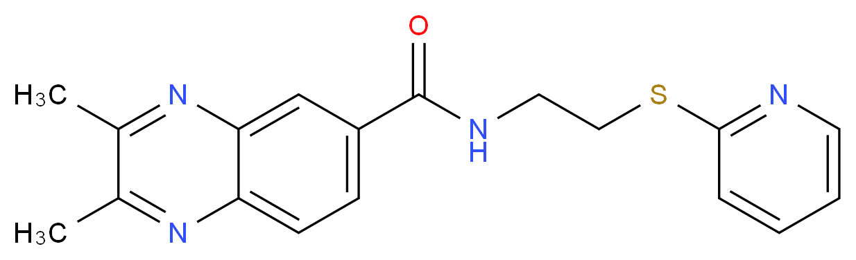 2,3-dimethyl-N-[2-(2-pyridinylthio)ethyl]-6-quinoxalinecarboxamide_分子结构_CAS_)