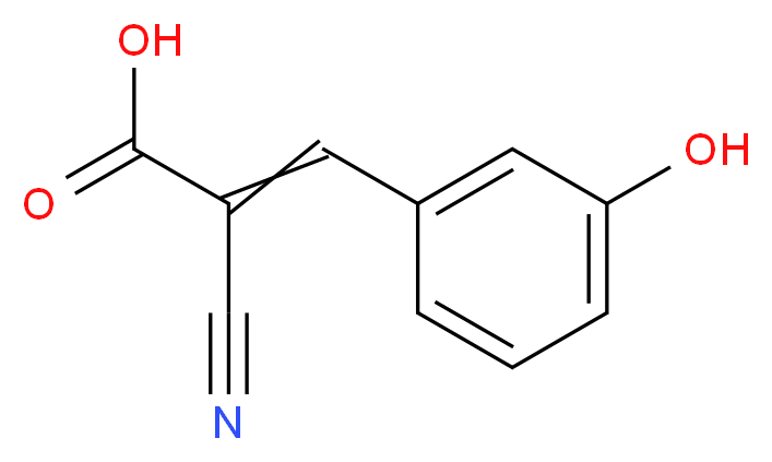 2-cyano-3-(3-hydroxyphenyl)prop-2-enoic acid_分子结构_CAS_54673-07-3