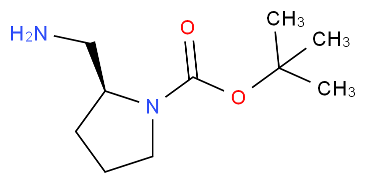 (S)-1-Boc-2-(Aminomethyl)pyrrolidine_分子结构_CAS_119020-01-8)