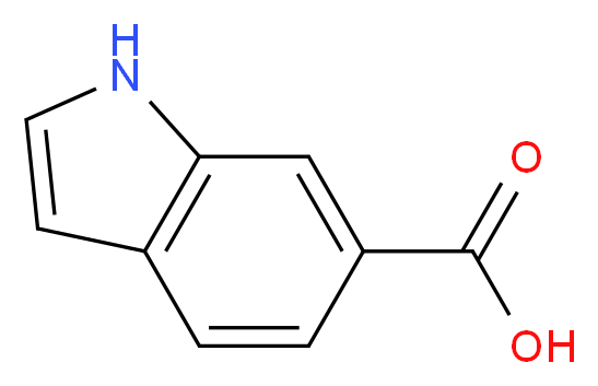 吲哚-6-甲酸_分子结构_CAS_1670-82-2)