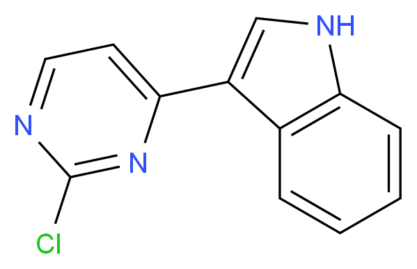 3-(2-Chloropyrimidin-4-yl)-1H-indole_分子结构_CAS_945016-63-7)