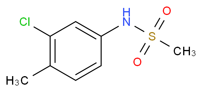 N-(3-Chloro-4-methylphenyl)methanesulfonamide_分子结构_CAS_71270-61-6)