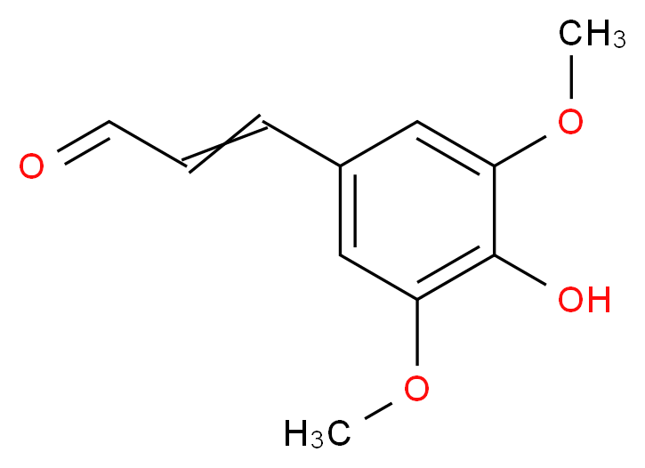 3-(4-hydroxy-3,5-dimethoxyphenyl)prop-2-enal_分子结构_CAS_4206-58-0