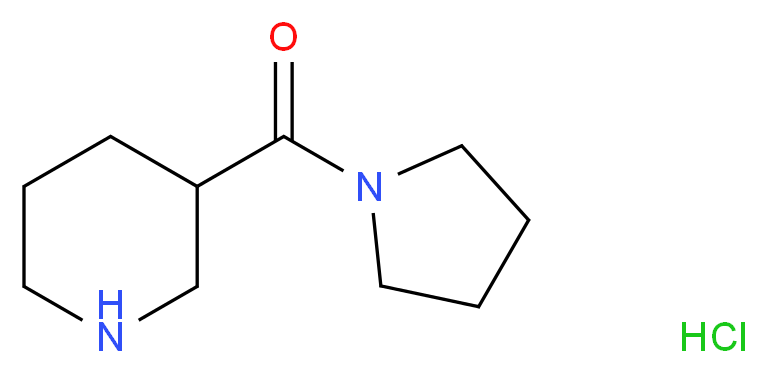3-[(pyrrolidin-1-yl)carbonyl]piperidine hydrochloride_分子结构_CAS_)