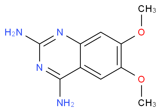 6,7-Dimethoxy-2,4-quinazolinediamine_分子结构_CAS_60547-96-8)