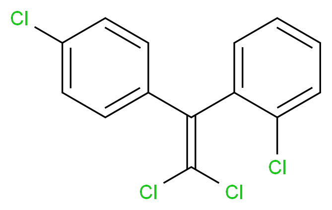 1-chloro-2-[2,2-dichloro-1-(4-chlorophenyl)ethenyl]benzene_分子结构_CAS_3424-82-6