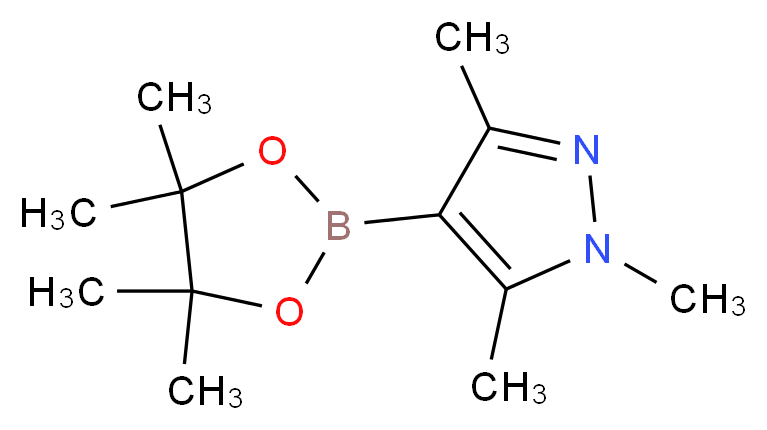 1,3,5-trimethyl-4-(4,4,5,5-tetramethyl-1,3,2-dioxaborolan-2-yl)-1H-pyrazole_分子结构_CAS_844891-04-9)